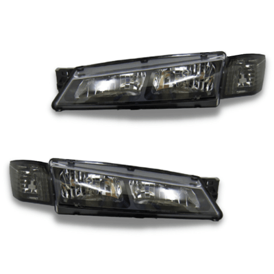 Head Lights & Indicator/Corner Lights for Nissan 200SX S14 Silvia Series 2 1996-1998 - Black-Auto Lighting Garage