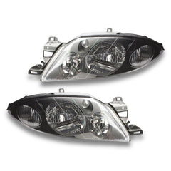 Head Lights for AU Ford Falcon Fairmont 1998-2002 - Black-Auto Lighting Garage