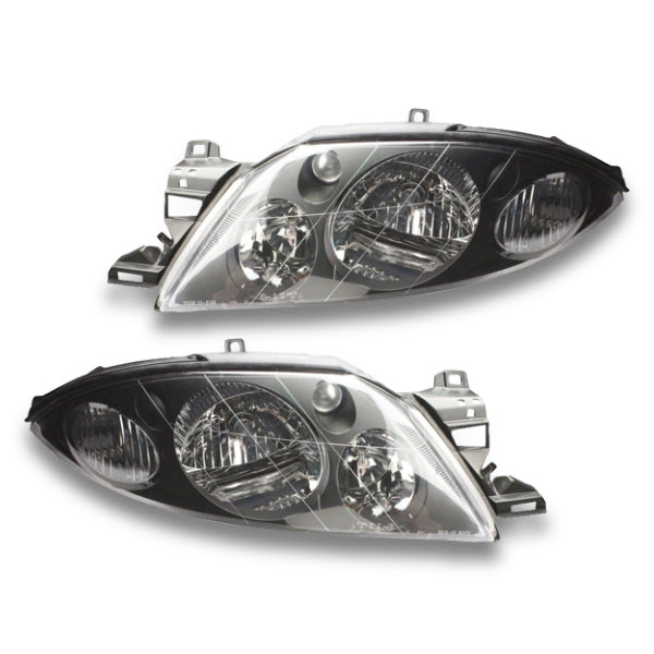 Head Lights for AU Ford Falcon Fairmont 1998-2002 - Black-Auto Lighting Garage