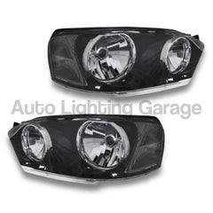 Head Lights for BA / BF Ford Falcon Fairmont 2002-08/2006 - Black-Auto Lighting Garage