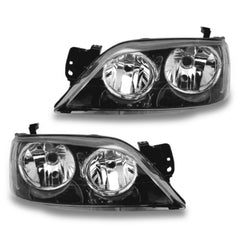 Head Lights for BA / BF Ford Falcon Fairmont 2002-08/2006 - Black-Auto Lighting Garage