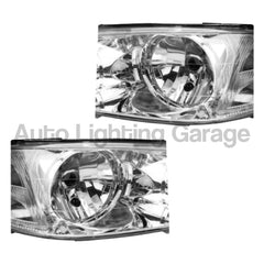 Head Lights for BA / BF Ford Falcon Fairmont 2002-08/2006 - Chrome-Auto Lighting Garage