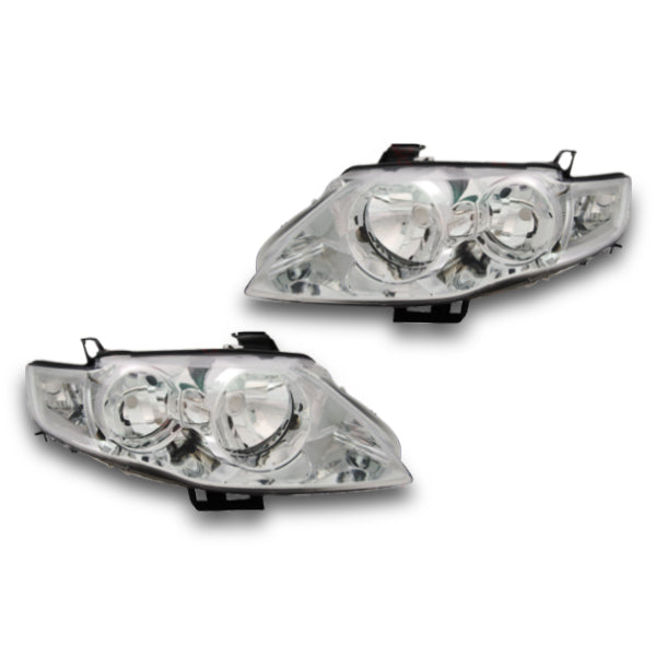 Head Lights for FG Ford Falcon XT F6E Series 1 02/2008-10/2011 - Chrome-Auto Lighting Garage