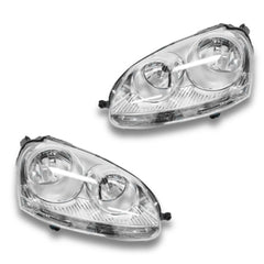 Head Lights for Volkswagen Golf Hatch & Jetta Sedan MK5 2004-2010 - Chrome-Auto Lighting Garage