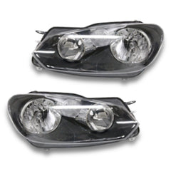 Head Lights for Volkswagen Golf MK6 VI TSi / TDi / DTi / GTD 2008-2012 - Black-Auto Lighting Garage