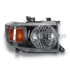 Head Lights for 70 / 76 / 78 / 79 Series Toyota Landcruiser 01/2007-Onwards – Black – Auto Lighting Garage