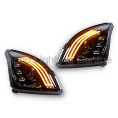 LED DRL Projector Head Lights with Sequential Indicators for 120 Series Toyota Prado 2003-2009-Auto Lighting Garage