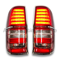 LED Tail Lights with Chrome Trim for Toyota Hilux 03/2005-04/2015-Auto Lighting Garage