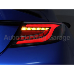 LED Tail Lights with Sequential Indicators, Red DRL & Clear Lens for Toyota 86 & Subaru BRZ 2022+ Models-Auto Lighting Garage