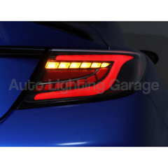 LED Tail Lights with Sequential Indicators, Red DRL & Smoked Black Lens for Toyota 86 & Subaru BRZ 2022+ Models-Auto Lighting Garage