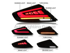 LED Tail Lights with Sequential Indicators, Red LED DRL Bar & Smoked Lens for Subaru WRX VB - Pair 2022-2024-Auto Lighting Garage