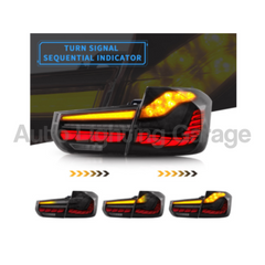 LED Tail Lights with Sequential Indicators & Smoked Black Lens for BMW M3 F30 / F35 / F80 2012-2018-Auto Lighting Garage