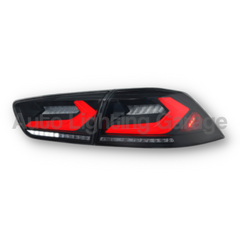 LED Tail Lights with Sequential Indicators & Smoked Black Lens for CJ Mitsubishi Lancer 2007-2018-Auto Lighting Garage