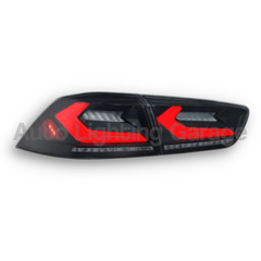 LED Tail Lights with Sequential Indicators & Smoked Black Lens for CJ Mitsubishi Lancer 2007-2018-Auto Lighting Garage