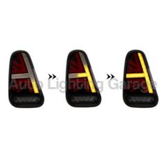 LED Tail Lights with Sequential Indicators & Smoked Black Lens for Mini Cooper Hatch 2001-2006-Auto Lighting Garage