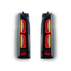 LED Tail Lights with Sequential Indicators & Smoked Black Lens for Toyota Hiace 2004-2020-Auto Lighting Garage