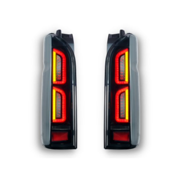 LED Tail Lights with Sequential Indicators & Smoked Black Lens for Toyota Hiace 2004-2020-Auto Lighting Garage