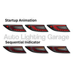 LED Tail Lights with Sequential Indicators for Toyota 86 & Subaru BRZ 2022+ Models - Black/Red-Auto Lighting Garage