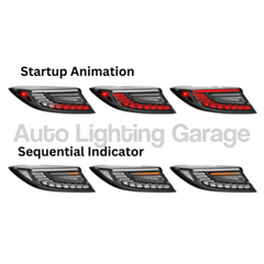 LED Tail Lights with Sequential Indicators for Toyota 86 & Subaru BRZ 2022+ Models - Black/White-Auto Lighting Garage