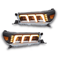 LED DRL Head Lights with Sequential Indicators for Toyota Hilux Revo / Rocco 2016-2020 – Auto Lighting Garage