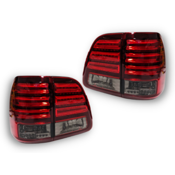 LED Tail Lights for 100 Series Toyota Landcruiser with Red Smoked Lens 1998-2007 – Auto Lighting Garage