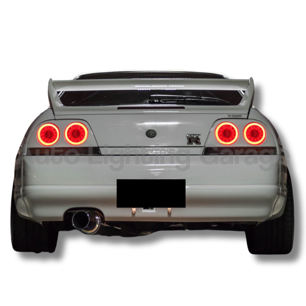 LED Fibre Ring Tail Lights for R33 Nissan Skyline GTR / GTST 1993-1998 ...