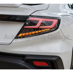 LED Tail Lights with Sequential Indicators, White DRL Bar & Clear Lens for Subaru WRX VB - Pair 2022-2023 - Auto Lighting Garage