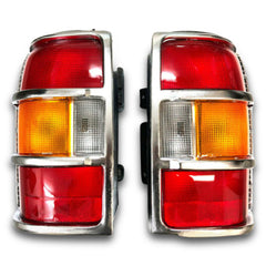 Tail Lights with Chrome Trim for NH / NJ / NK Mitsubishi Pajero 05/1991-10/1997-Auto Lighting Garage