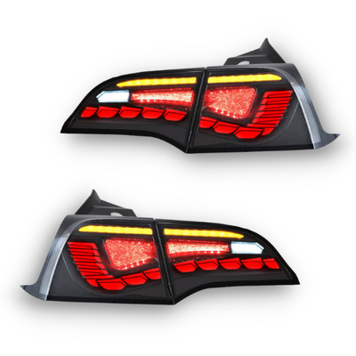 3D LED Tail Lights with Sequential Indicators & Smoked Black Lens for Tesla Model 3 2017-2022 - Auto Lighting Garage