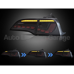 3D LED Tail Lights with Sequential Indicators & Smoked Black Lens for Tesla Model 3 2017-2022 - Auto Lighting Garage