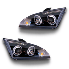 Angel Eye CCFL Projector Head Lights for Ford Focus XR5 2004-2007 - Black-Auto Lighting Garage