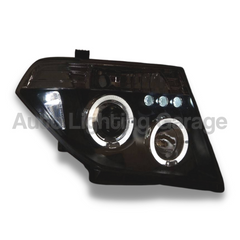 Angel Eye Projector Head Lights for D40 Nissan Navara & R51 Pathfinder 2004-2011 - Black-Auto Lighting Garage