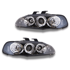 Angel Eye Projector Head Lights for Honda Civic EG 1992-1995 - Black-Auto Lighting Garage