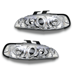 Angel Eye Projector Head Lights for Honda Civic EG 1992-1995 - Chrome-Auto Lighting Garage