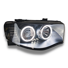 Angel Eye Projector Head Lights for ML / MN Mitsubishi Triton 2006-2015 - Black-Auto Lighting Garage