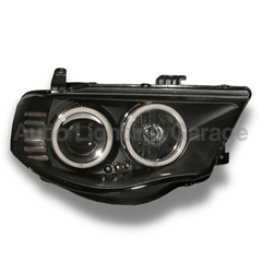 Angel Eye Projector Head Lights for ML / MN Mitsubishi Triton 2006-2015 - Black-Auto Lighting Garage