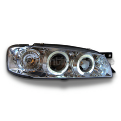 Angel Eye Projector Head Lights for Subaru Impreza / WRX / STI / GC8 1992-2000 - Chrome-Auto Lighting Garage
