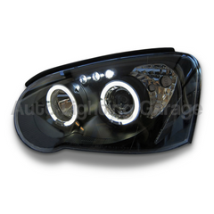 Angel Eye Projector Head Lights for Subaru Impreza / WRX / STI / RX 2003-2005 - Black-Auto Lighting Garage