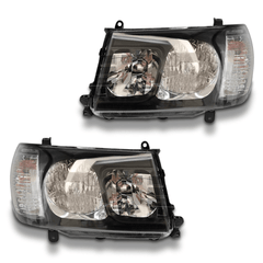 Head Lights for 100 Series Toyota Landcruiser 01/1998-04/2005 - Black-Auto Lighting Garage