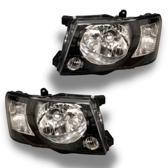 Head Lights for GU Nissan Patrol Y61 10/2004-05/2015 - Black-Auto Lighting Garage