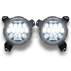 LED 150W Head Lights & Brackets for Jeep Wrangler JL / JLU / Gladiator 2018-2021-Auto Lighting Garage