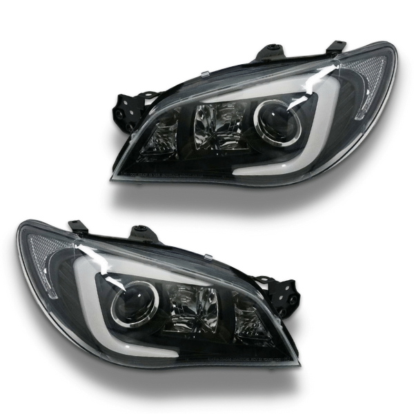 LED 3D DRL Projector Head Lights for Subaru Impreza WRX / WRX STI 2005-2007 - Black-Auto Lighting Garage