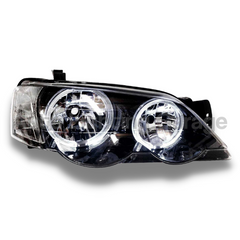 LED Angel Eye Head Lights for BA / BF XR Ford Falcon - Black Altezza Style-Auto Lighting Garage