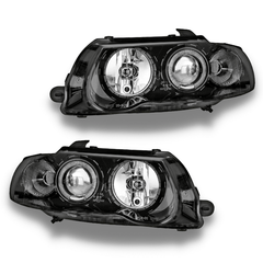 LED Angel Eye Head Lights for VX / VU Holden Commodore - Black-Auto Lighting Garage