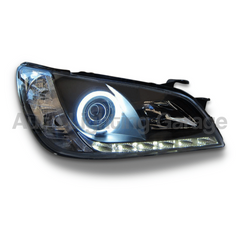 LED DRL Angel Eye CCFL Projector Head Lights for Lexus IS200 / IS300 1999-2005 - Black-Auto Lighting Garage