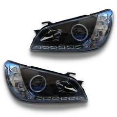 LED DRL Angel Eye CCFL Projector Head Lights for Lexus IS200 / IS300 1999-2005 - Black-Auto Lighting Garage