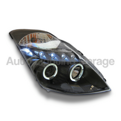 LED DRL Angel Eye Projector Head Lights for Nissan 350Z 2003-2005 - Black-Auto Lighting Garage