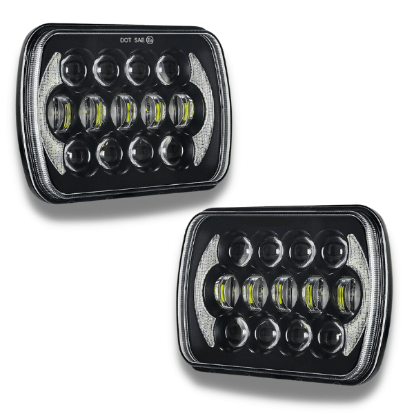 LED DRL Head Lights for Jeep Cherokee XJ 1984-2001-Auto Lighting Garage