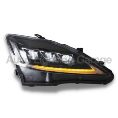 LED DRL Head Lights with Sequential Indicators & Clear Reflector for Lexus IS250 / IS350 / IS-F 2006-2012-Auto Lighting Garage