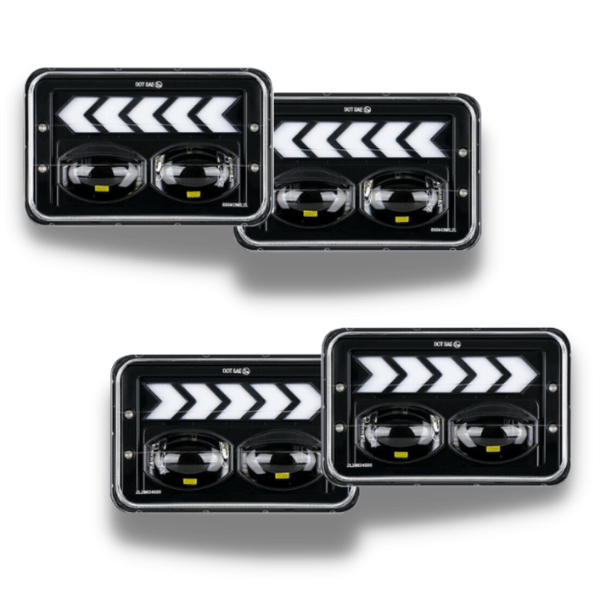 LED DRL Head Lights with Sequential Indicators for 80 Series Toyota Landcruiser-Auto Lighting Garage